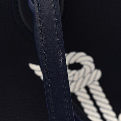 Louis Vuitton Grained Calfskin Nautical Onthego MM Navy Blue 10 of 12