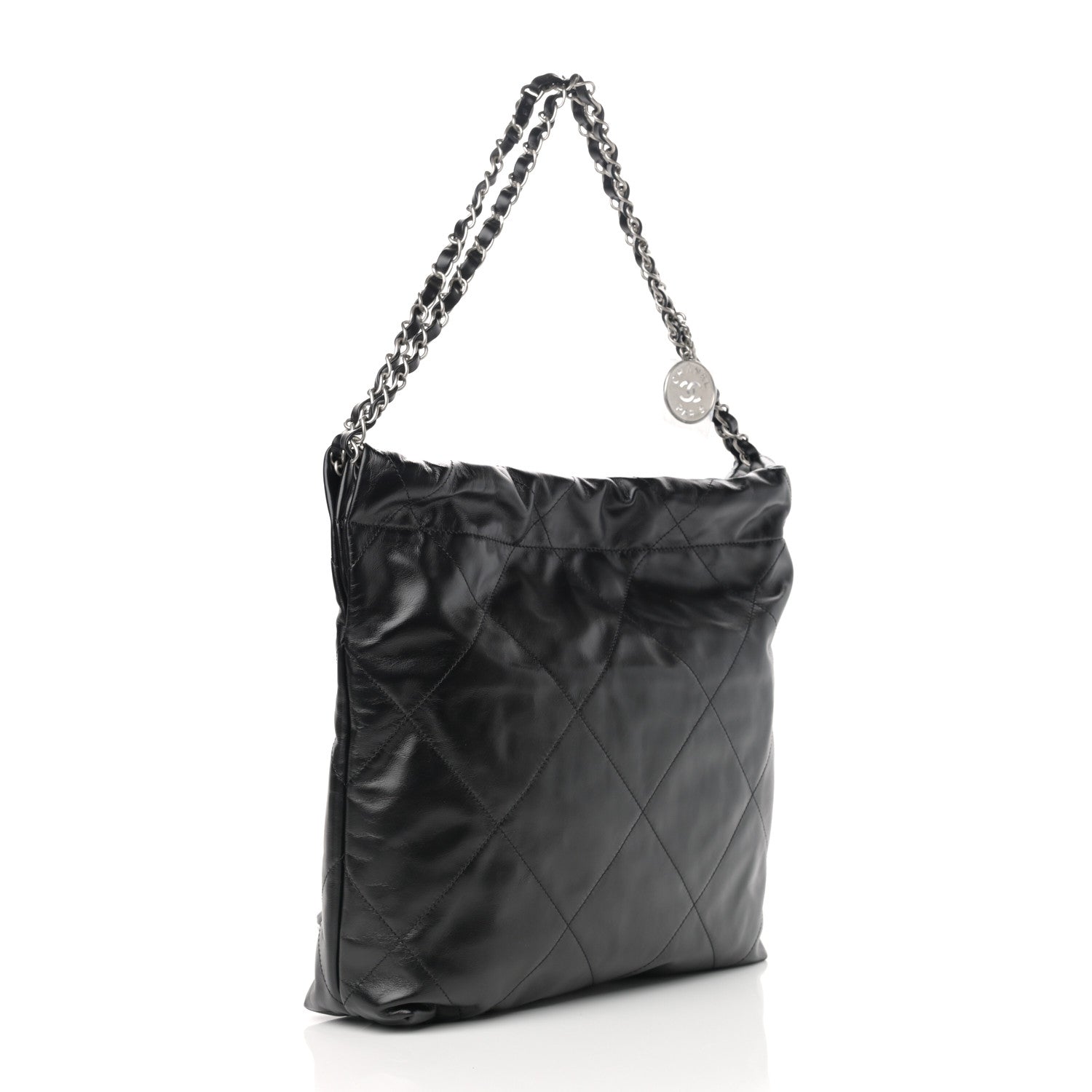 Chanel Shiny Calfskin Quilted Small Chanel 22 Black 4 of 12