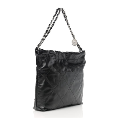 Chanel Shiny Calfskin Quilted Small Chanel 22 Black 4 of 12