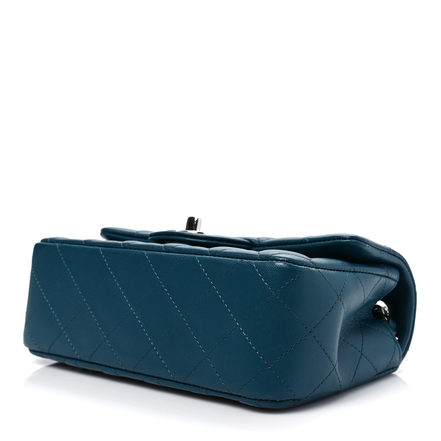Chanel Lambskin Quilted Mini Rectangular Flap Dark Blue 7 of 7