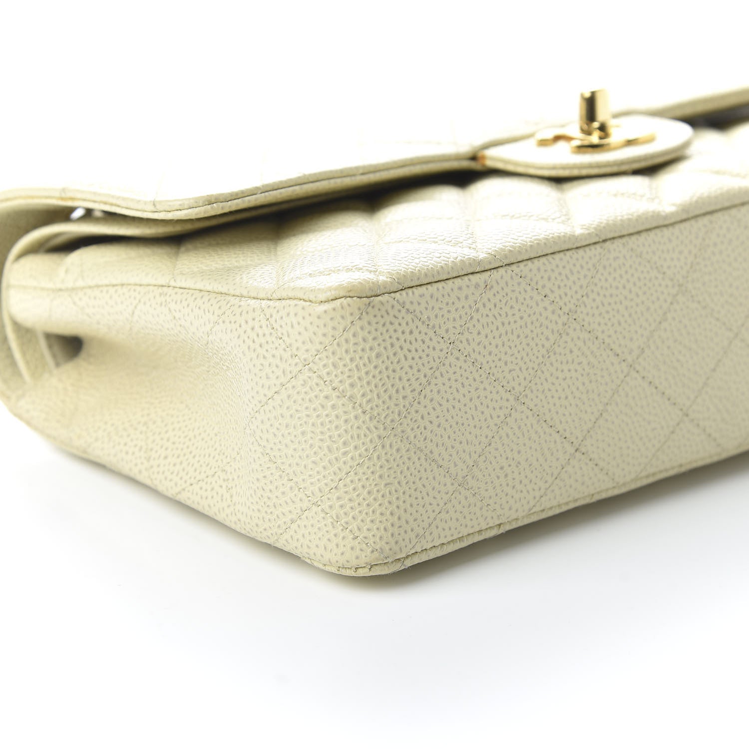 Chanel Caviar Quilted Medium Double Flap Dark White 6 of 11
