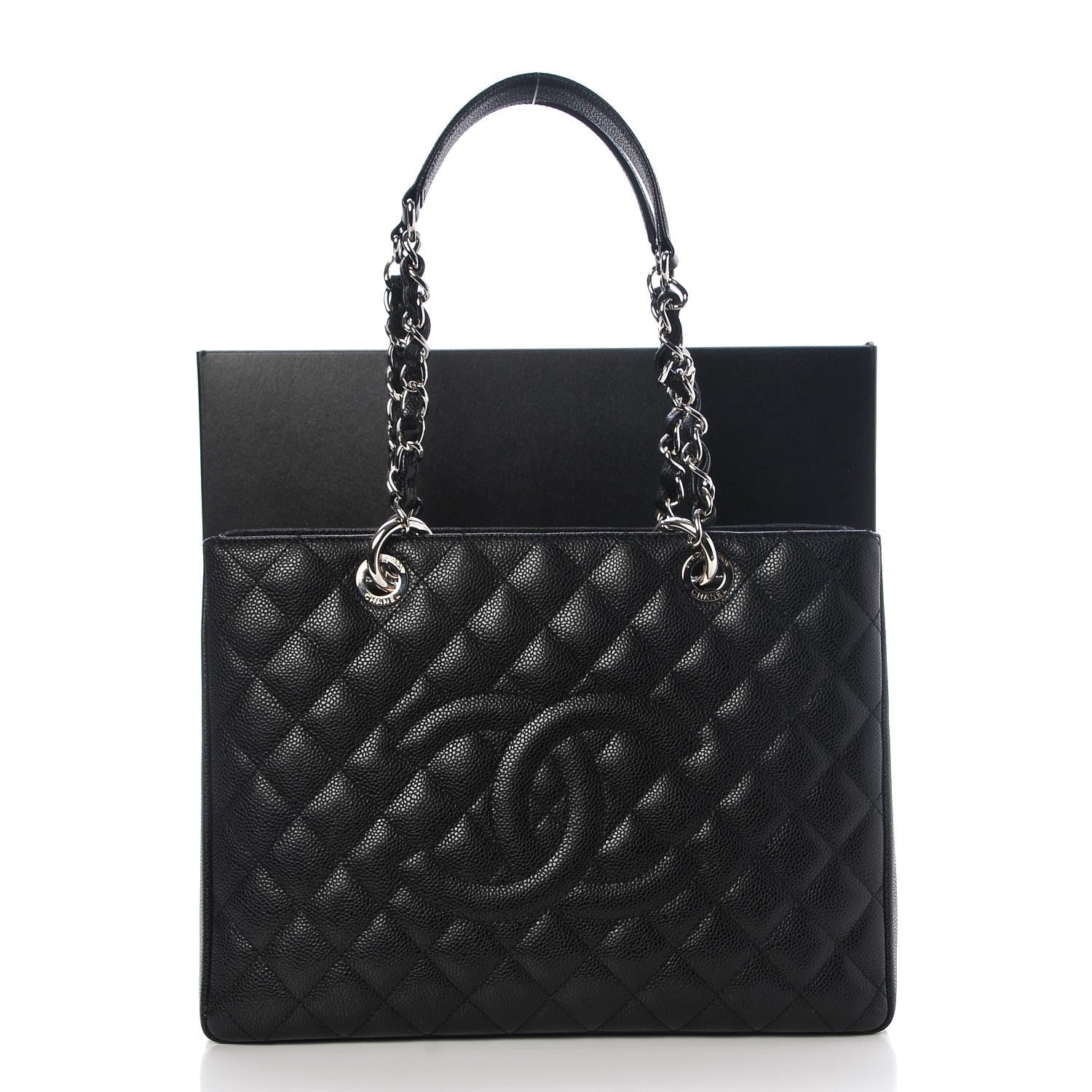 Chanel Caviar Quilted Grand Shopping Tote GST Black 8 of 8
