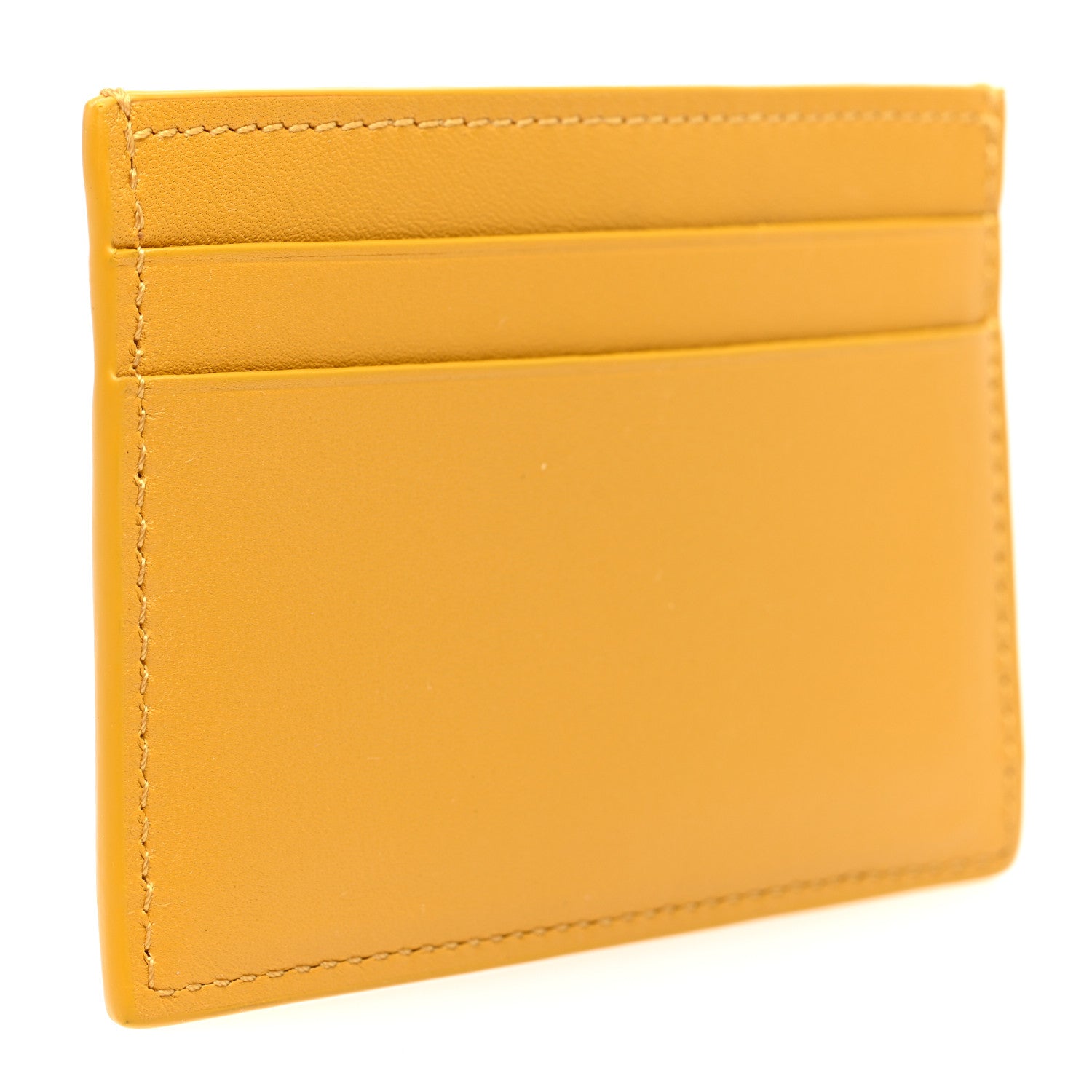 Loewe Calfskin Logo Card Holder Sunflower 3 of 7