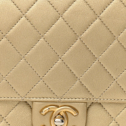 Chanel Metallic Goatskin Quilted Chic Pearls Flap Gold 8 of 11