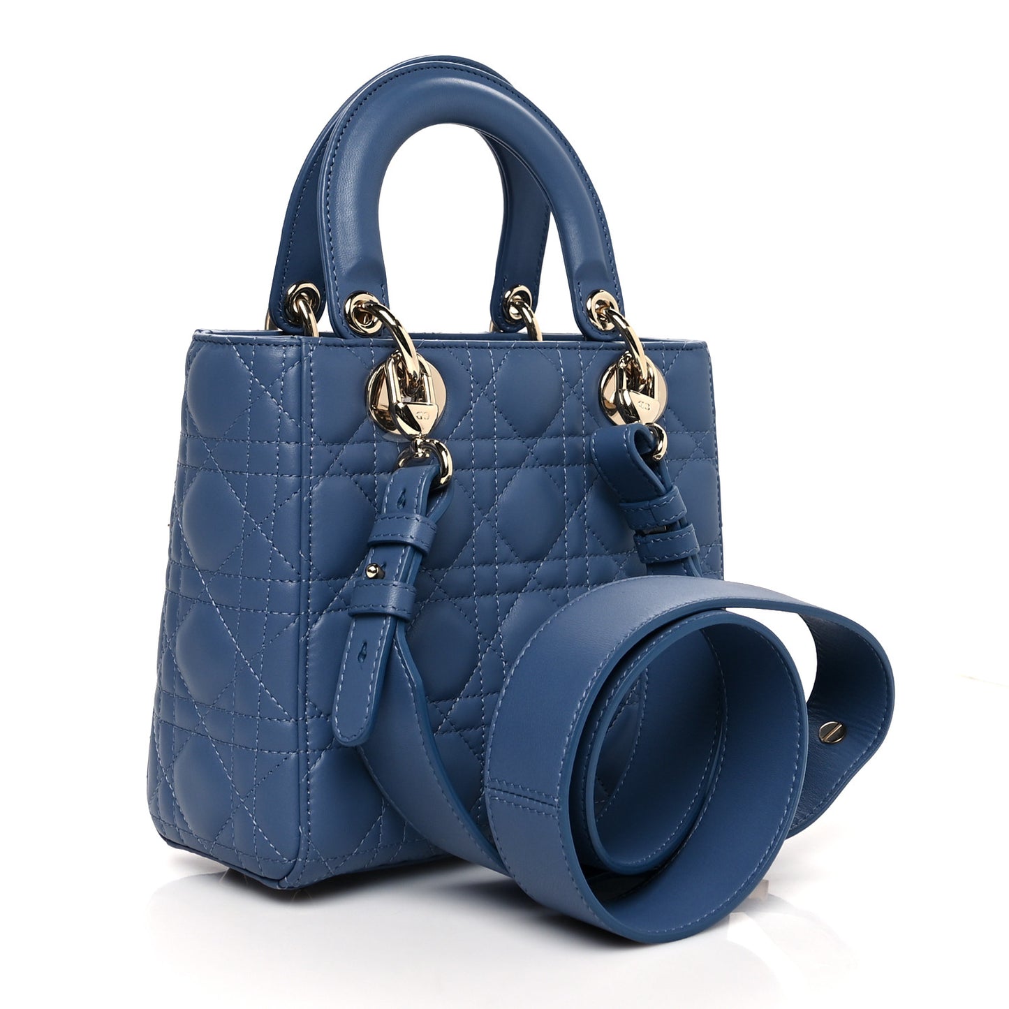 Lambskin Cannage Small My ABCDior Lady Dior Blue
