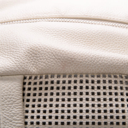 Chanel Caviar Perforated Bowler White 8 of 16