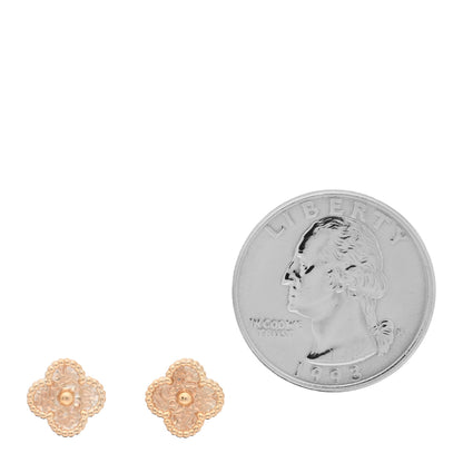 Van Cleef & Arpels 18K Rose Gold Sweet Alhambra Earrings 2 of 6