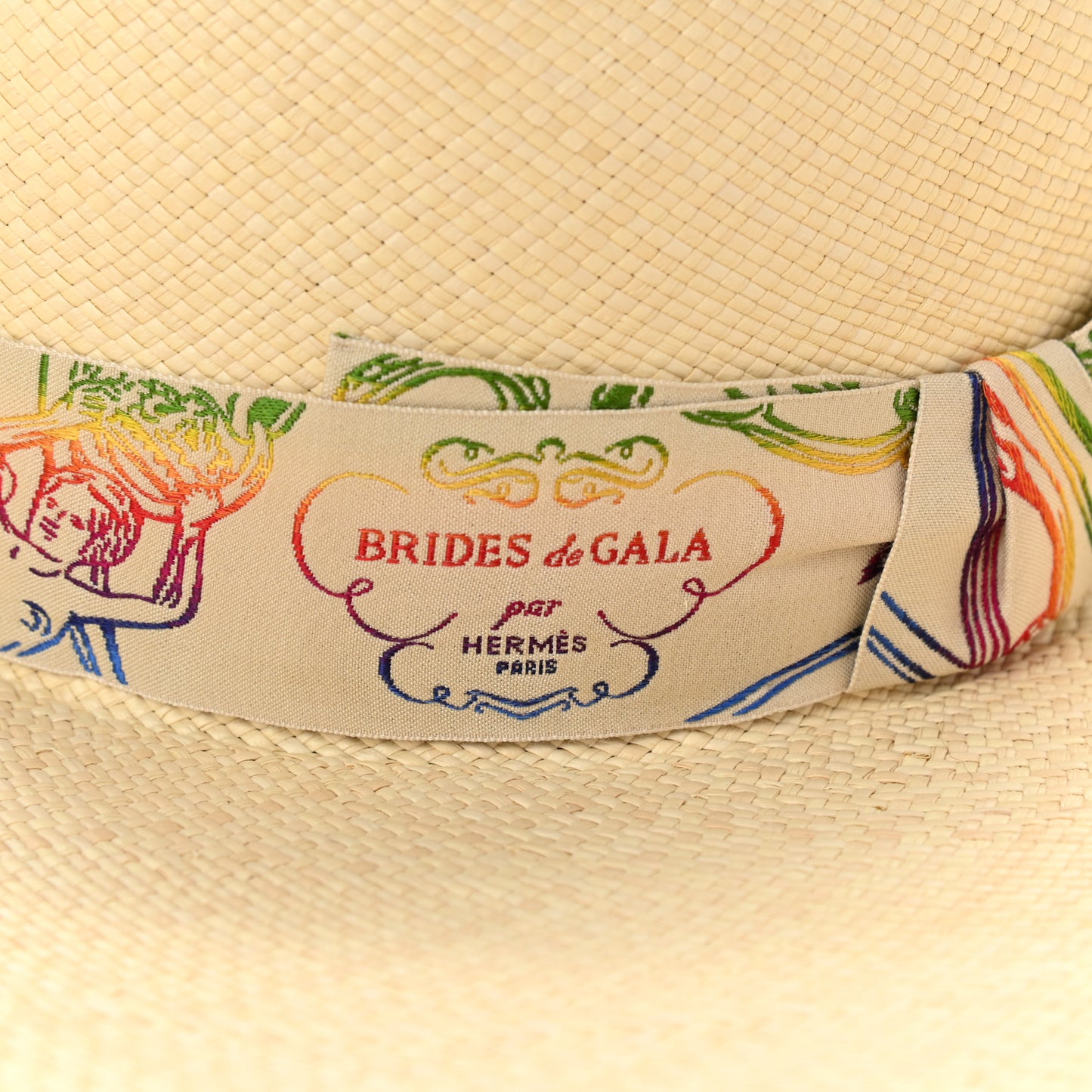 Straw Brides De Gala Panama Carrousel Hat 56 Naturel Multicolore