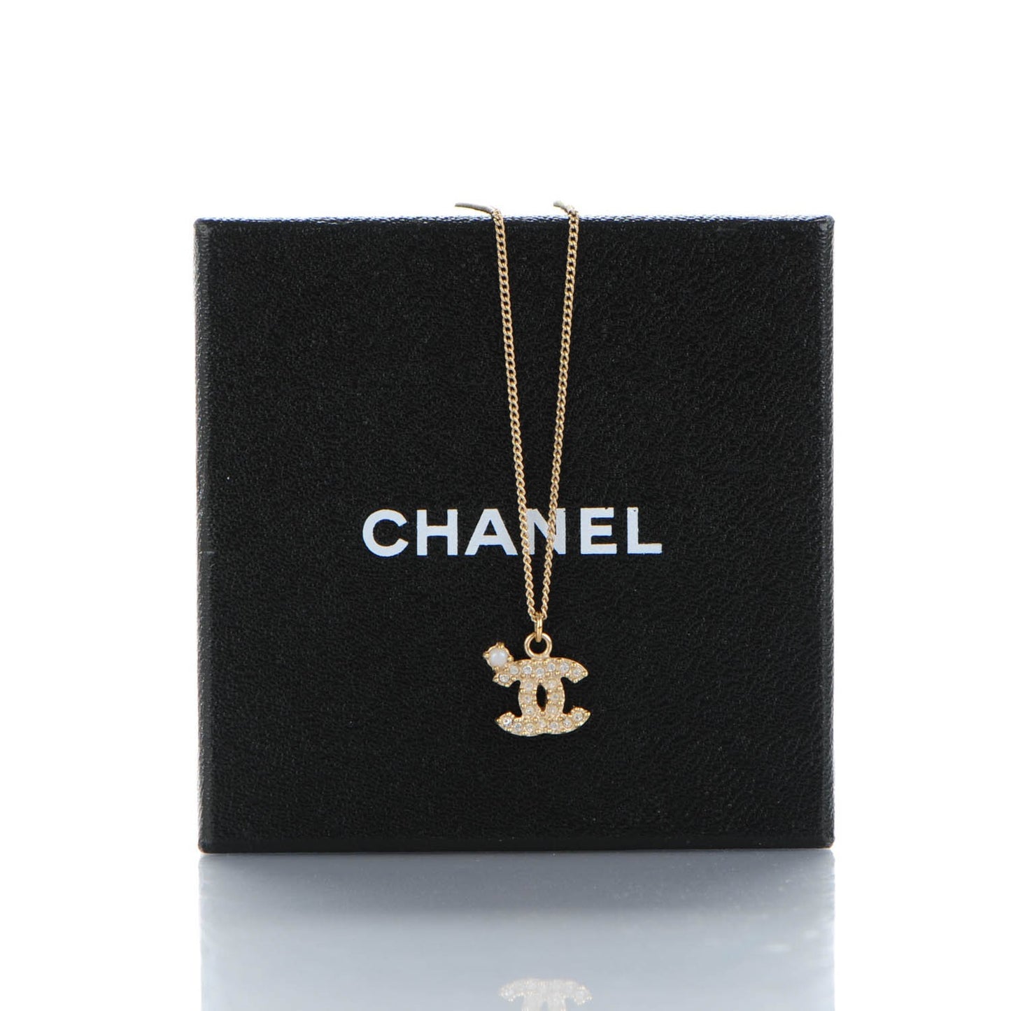 Crystal Timeless CC Necklace Gold