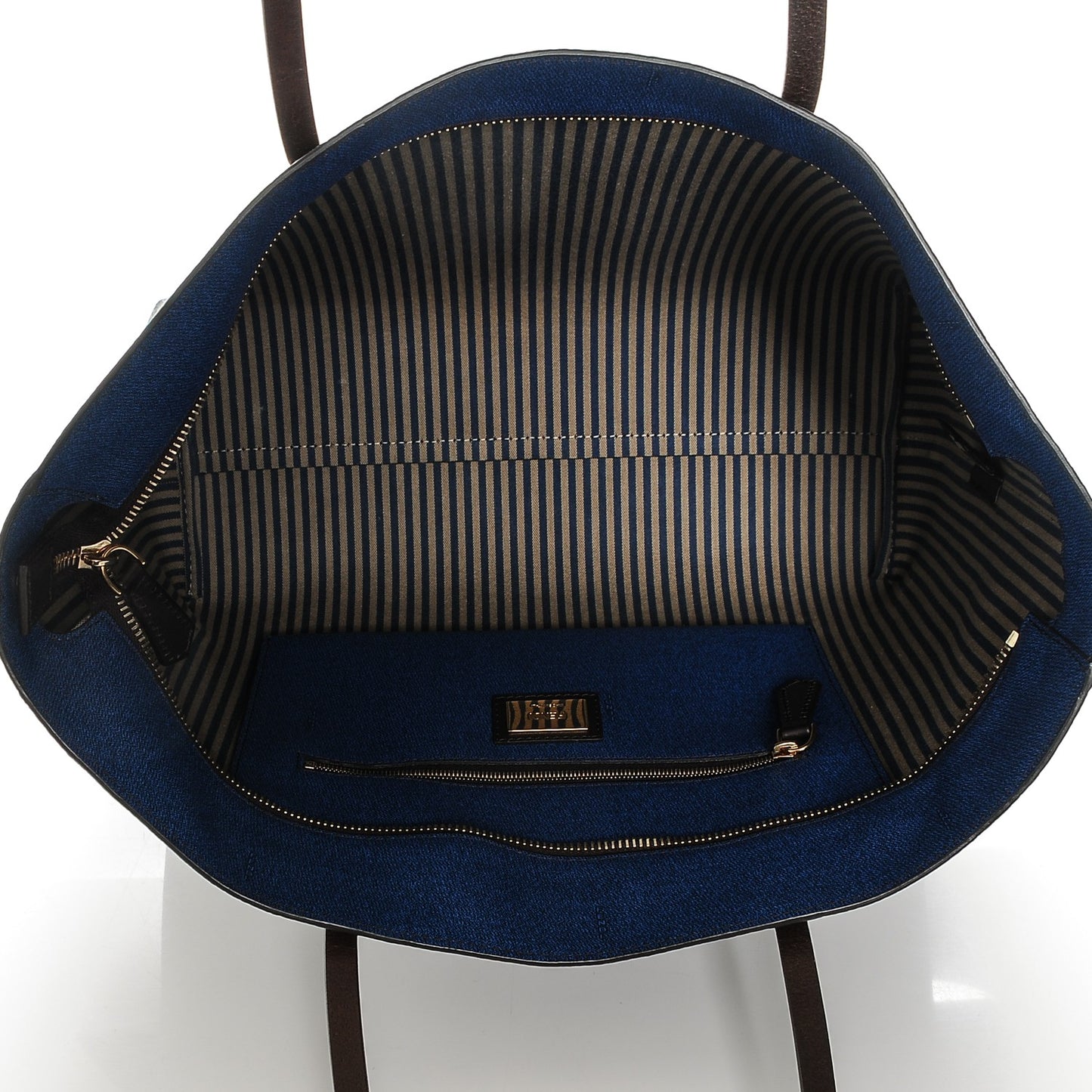 Zucca Spalmati Small Roll Tote Tobacco Blue