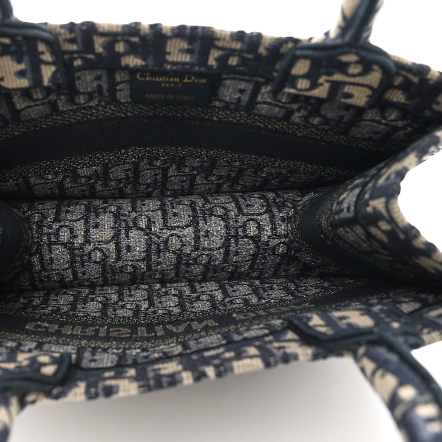 Christian Dior Oblique Small Book Tote Blue Multicolor 5 of 10