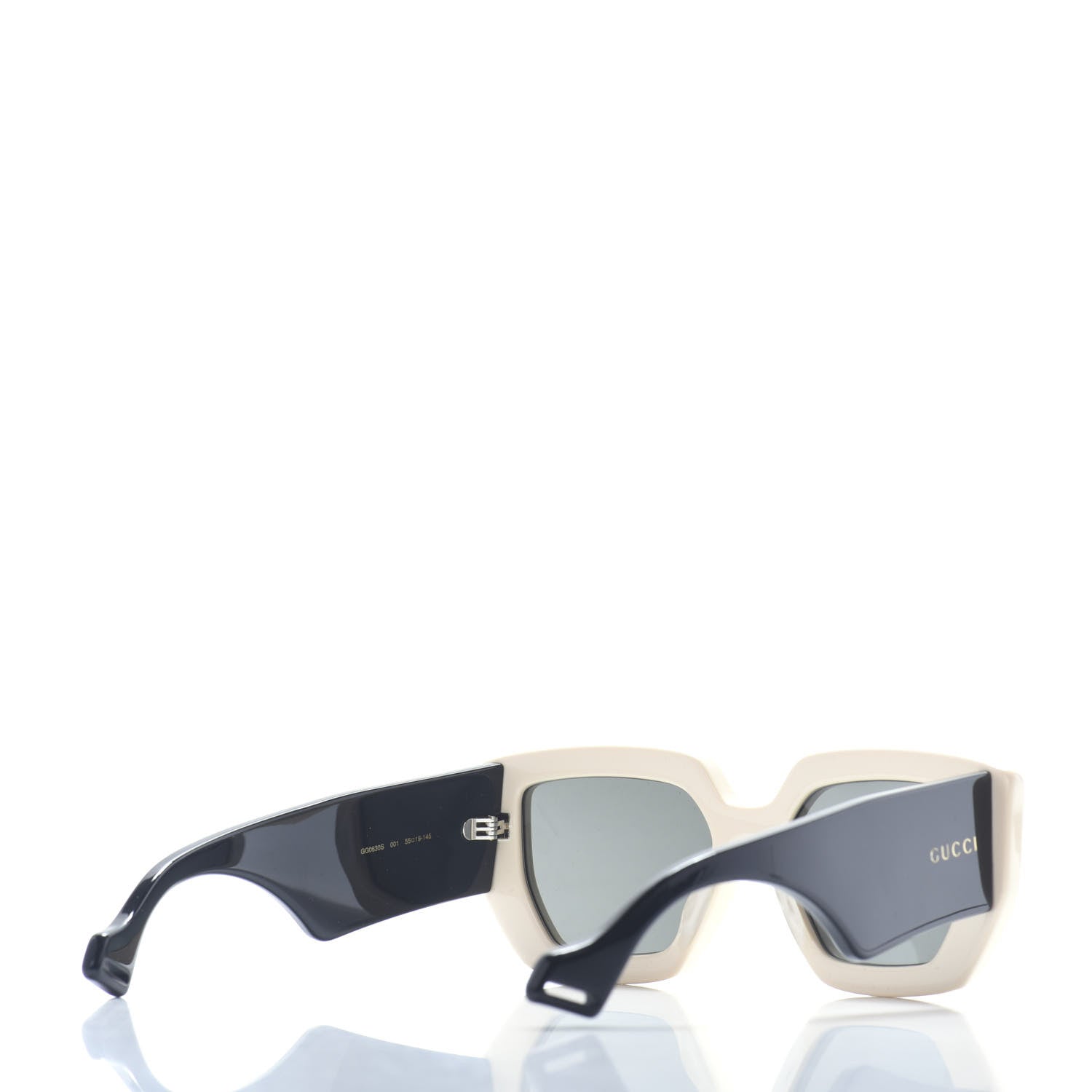 Gucci Square Frame Sunglasses GG0630S Black Ivory 4 of 6