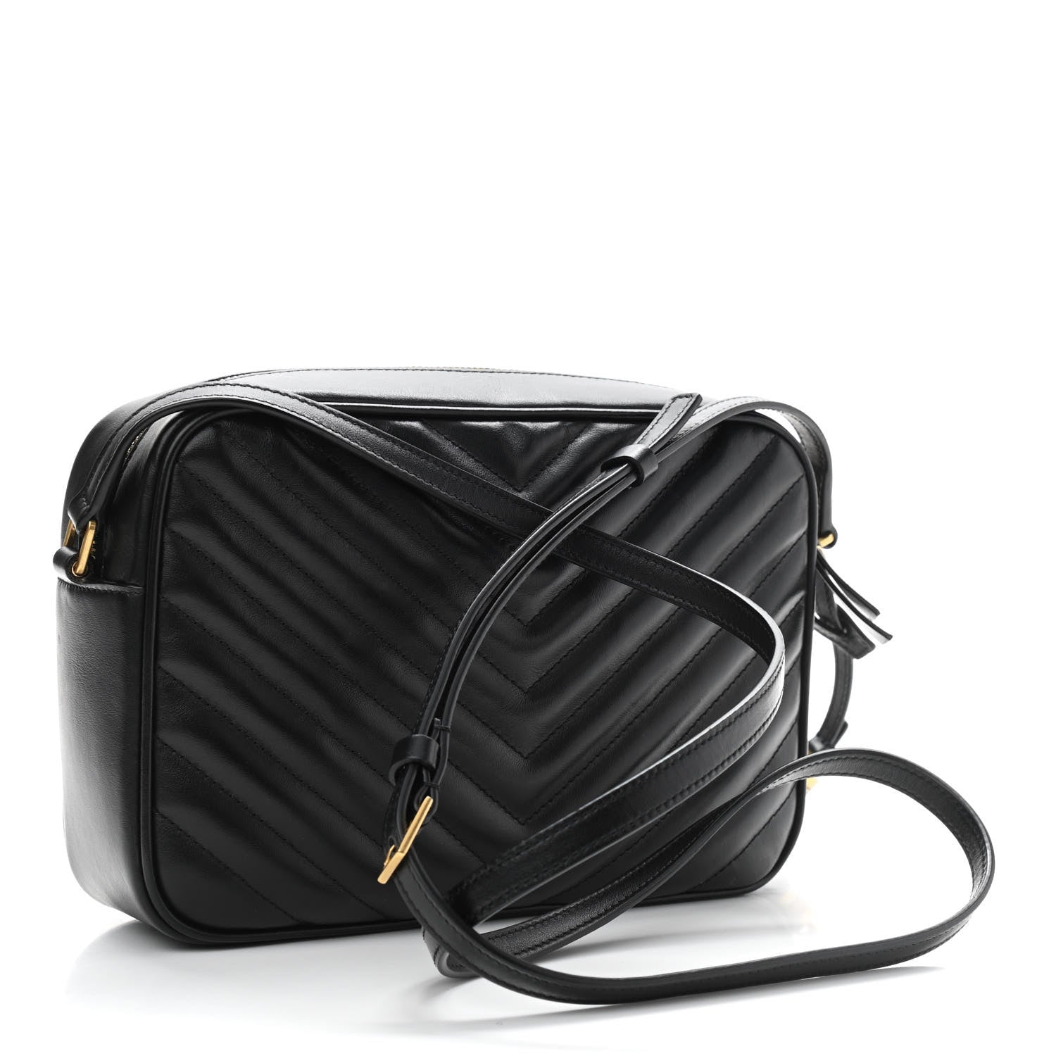 Saint Laurent Calfskin Matelasse Monogram Lou Camera Bag Black 3 of 10