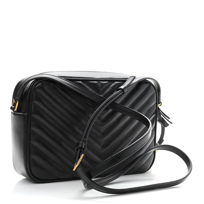 Saint Laurent Calfskin Matelasse Monogram Lou Camera Bag Black 3 of 10