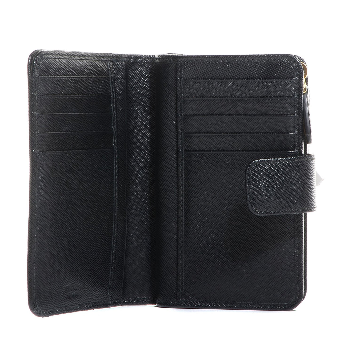Saffiano Metal Compact Wallet Black