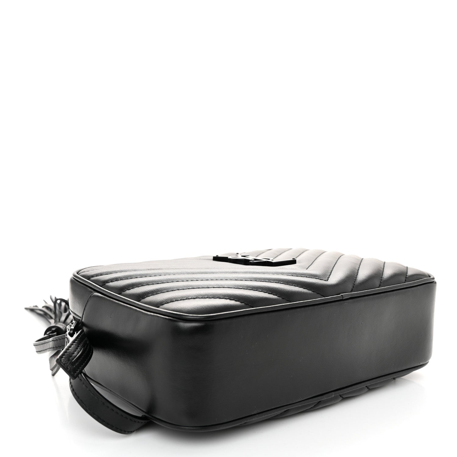 Saint Laurent Calfskin Matelasse Monogram Monochrome Lou Camera Bag Black 4 of 10