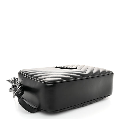Saint Laurent Calfskin Matelasse Monogram Monochrome Lou Camera Bag Black 4 of 10