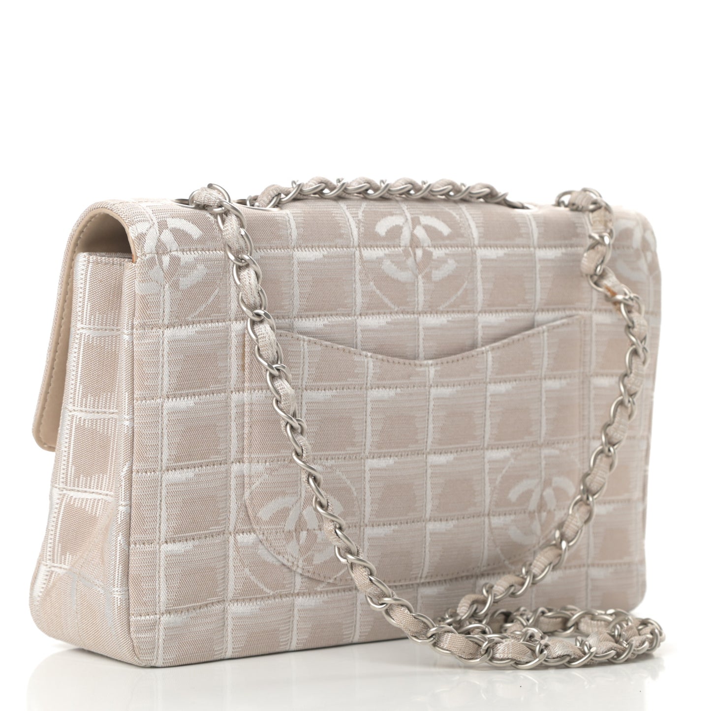 Nylon Medium Travel Flap Light Beige