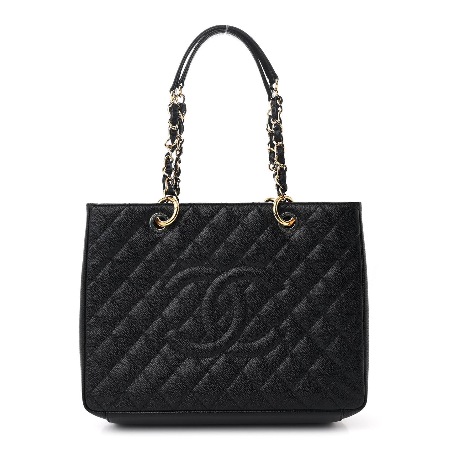 Caviar Quilted Grand Shopping Tote GST Black