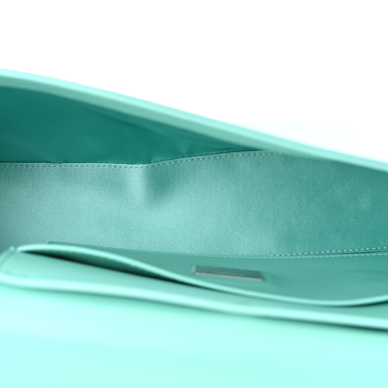 Fendi X TIFFANY Satin Nappa Silver Baguette Blue Tiffany Silver 5 of 12