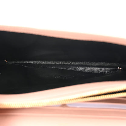 Saint Laurent Grain De Poudre Matelasse Chevron Cassandre Chain Wallet Pale Pink 5 of 11