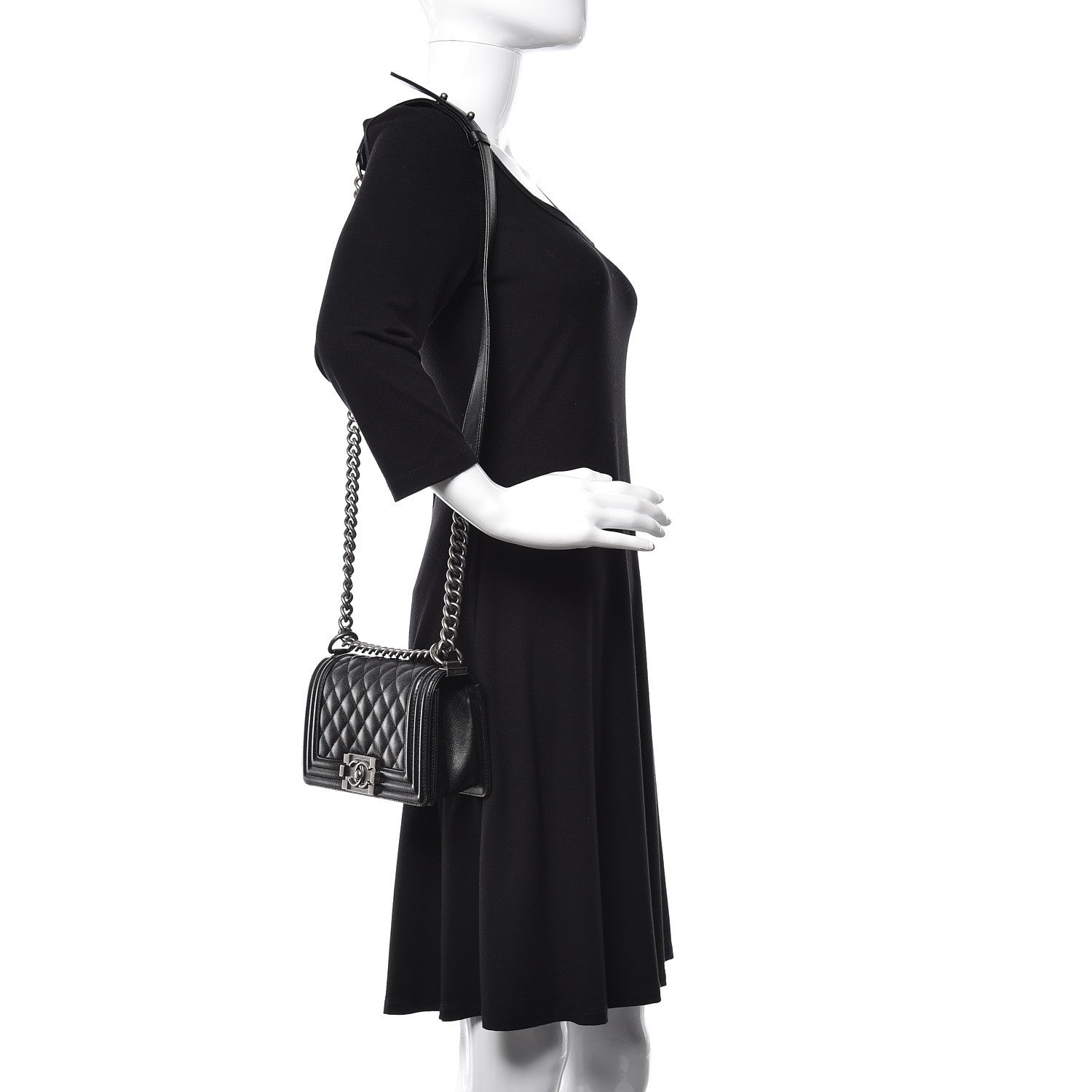 Chanel Caviar Quilted Small Boy Flap Black 2 of 13