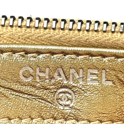 Chanel Metallic Aged Calfskin Quilted Small Gabrielle Clutch With Chain Gold 6 of 10