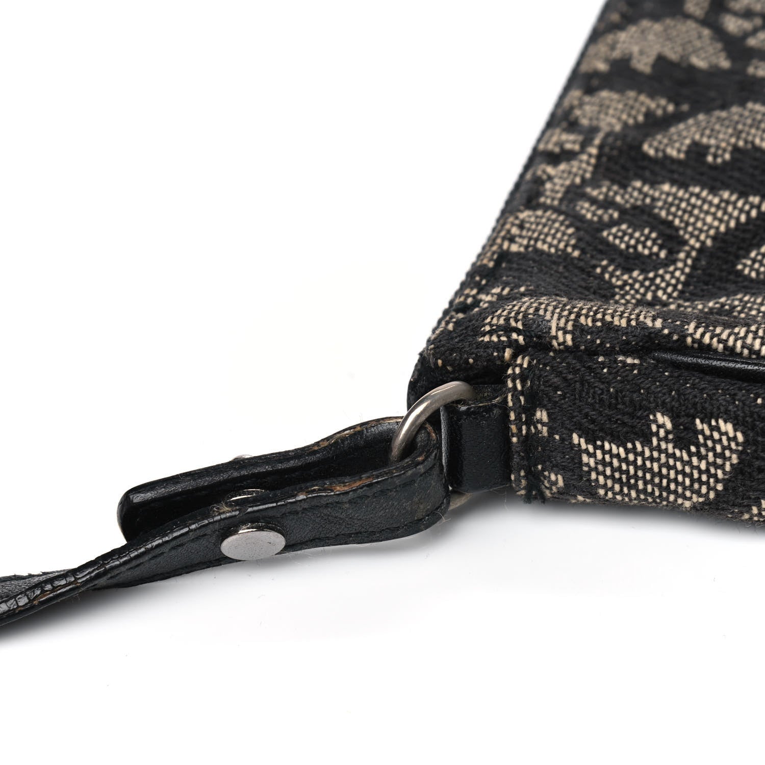 Christian Dior Monogram Mini Saddle Pochette Black 7 of 10