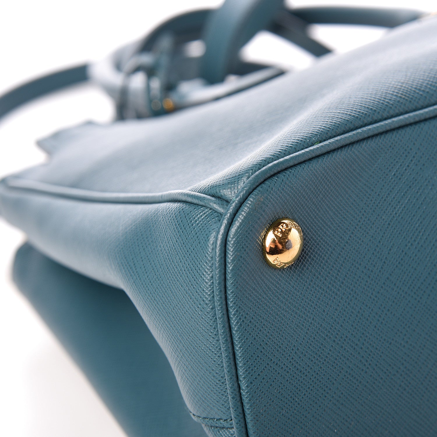 Prada Saffiano Small Galleria Double Zip Tote Ottanio 9 of 12