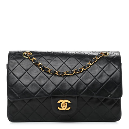 Chanel Lambskin Quilted Medium Double Flap Black 1 of 13