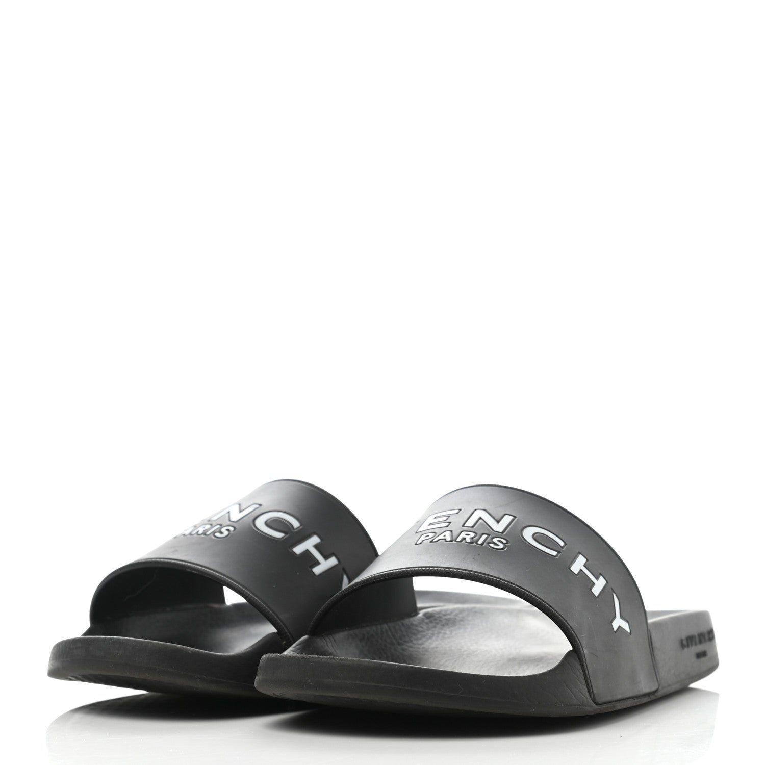 Givenchy Rubber Logo Pool Slide Sandals 38 Black 3 of 9