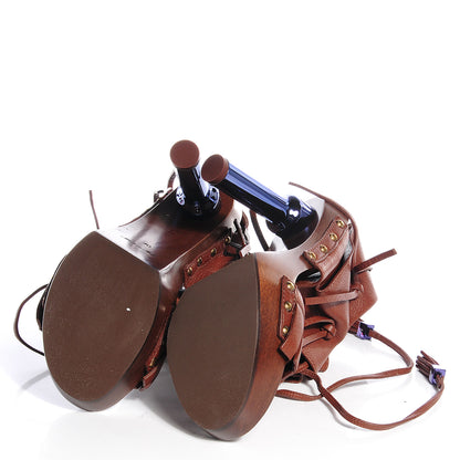 Louis Vuitton Grained Calfskin Rosa Sandals 40 Cacao 5 of 8