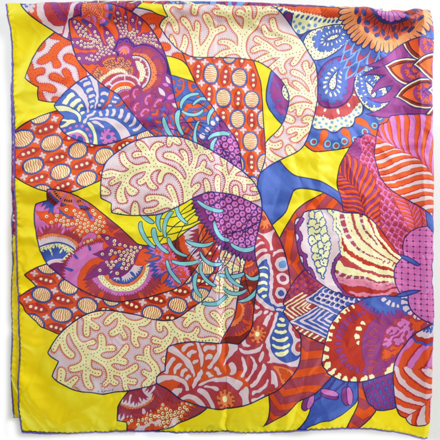 Hermes Silk Fleurs d Indiennes Shawl GM 140 4 of 11