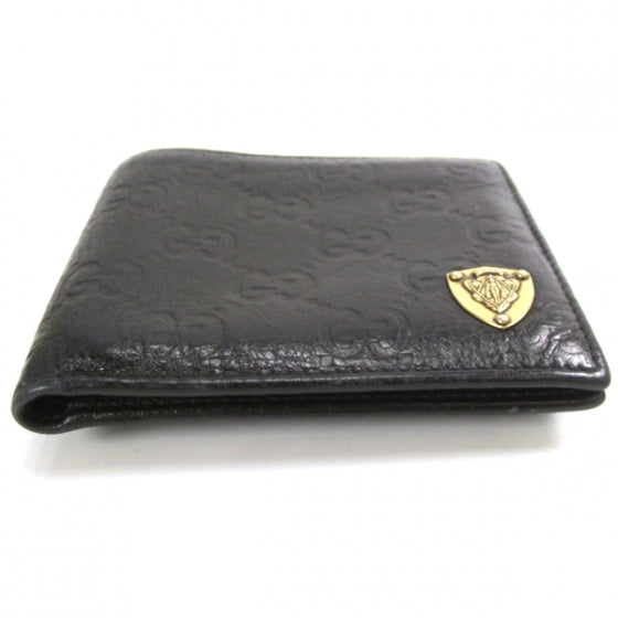 Guccissima Crest Bi-Fold Wallet Black