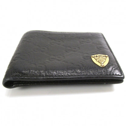 Gucci Guccissima Crest Bi-Fold Wallet Black 4 of 9