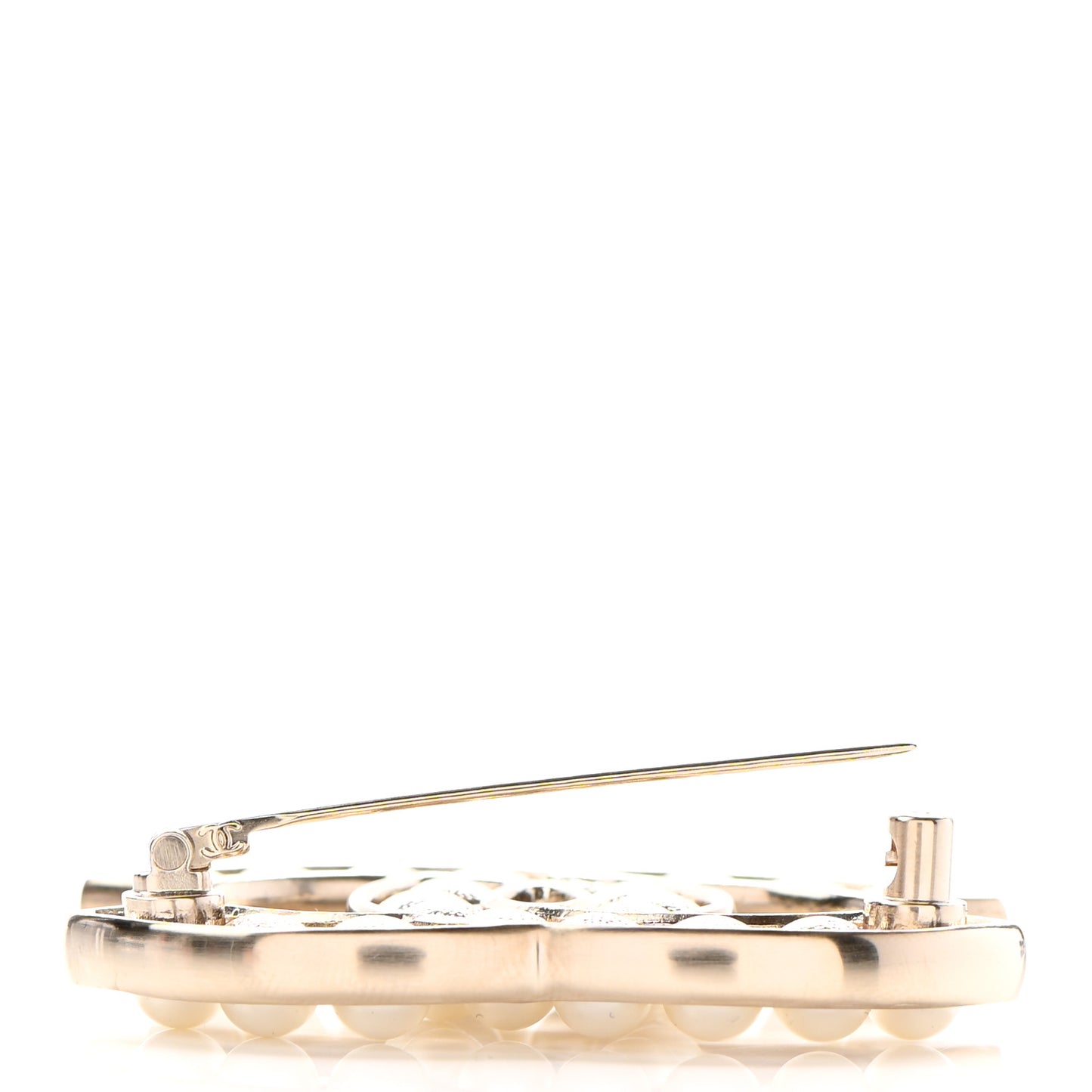 Pearl CC Brooch Light Gold