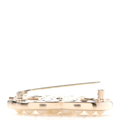 Chanel Pearl CC Brooch Light Gold 4 of 5