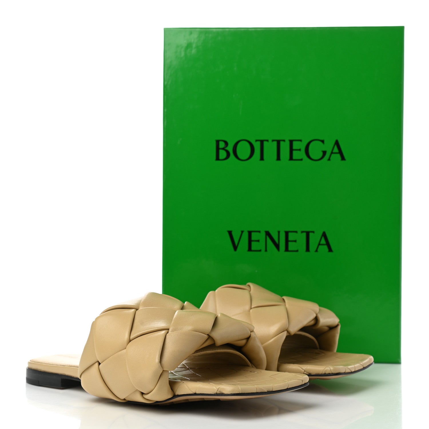 Bottega Veneta Nappa Maxi Intrecciato Lido Flat Sandals 38 Cane Sugar 8 of 8