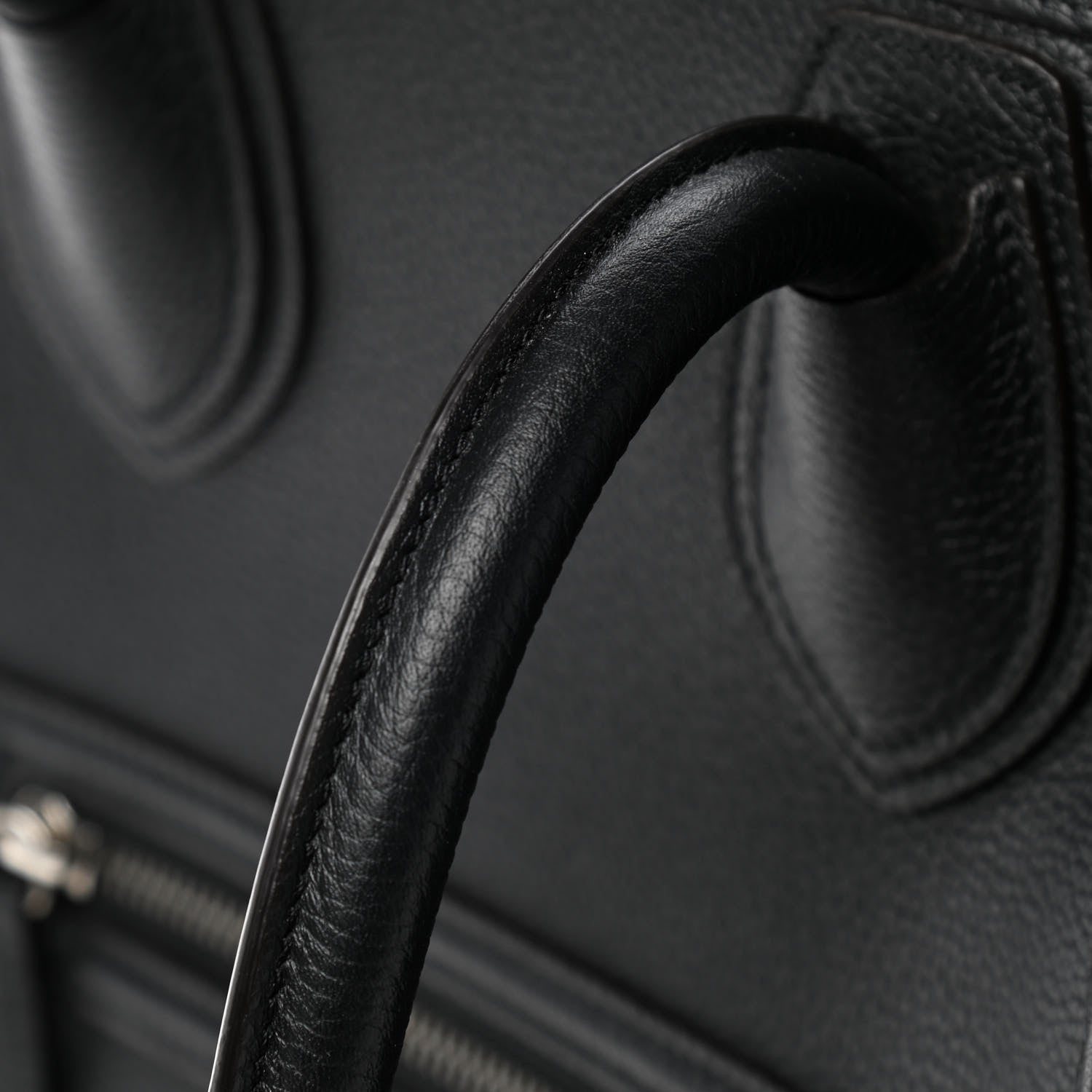 Celine Drummed Calfskin Mini Luggage Black 14 of 15