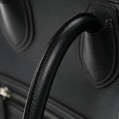 Celine Drummed Calfskin Mini Luggage Black 14 of 15