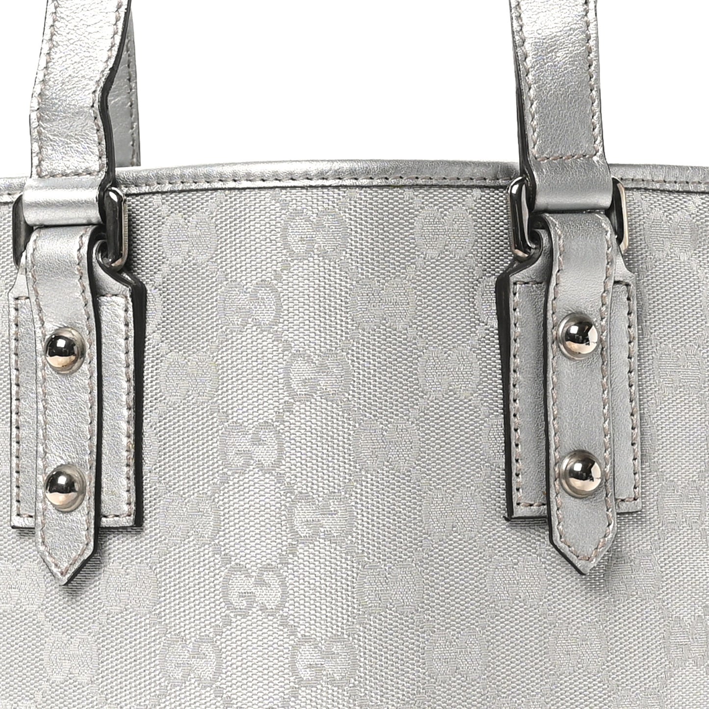 Monogram Tote Bag Silver