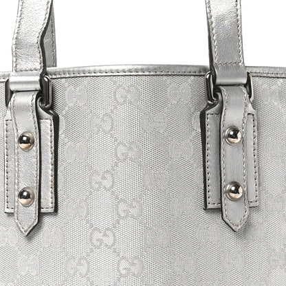 Gucci Monogram Tote Bag Silver 7 of 9