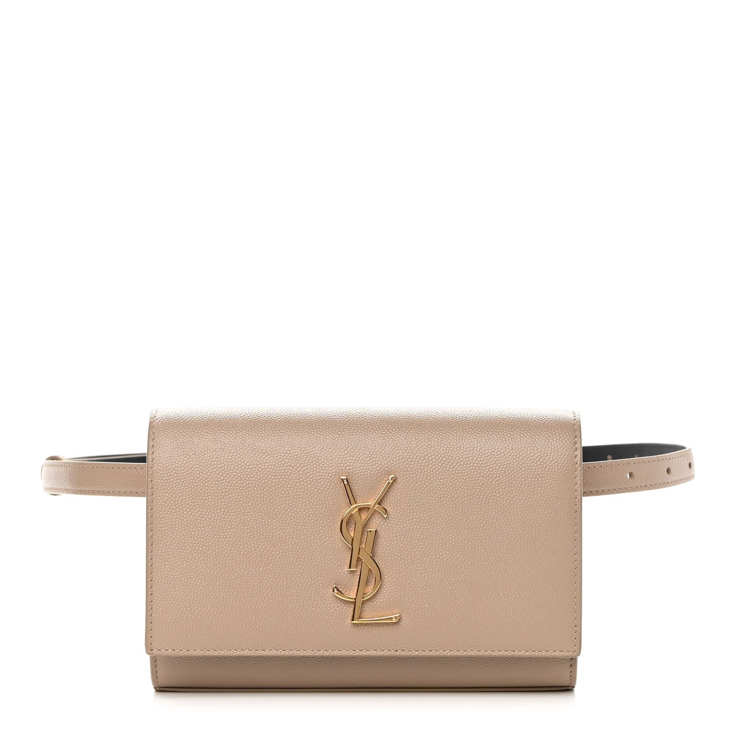 Saint Laurent Grain De Poudre Monogram Kate Belt Bag Dark Beige 1 of 11