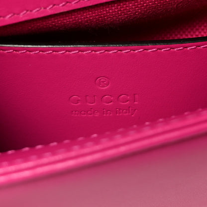 Gucci Calfskin Matelasse Monochrome Mini GG Marmont Top Handle Shoulder Bag Classic Fuxia 6 of 10