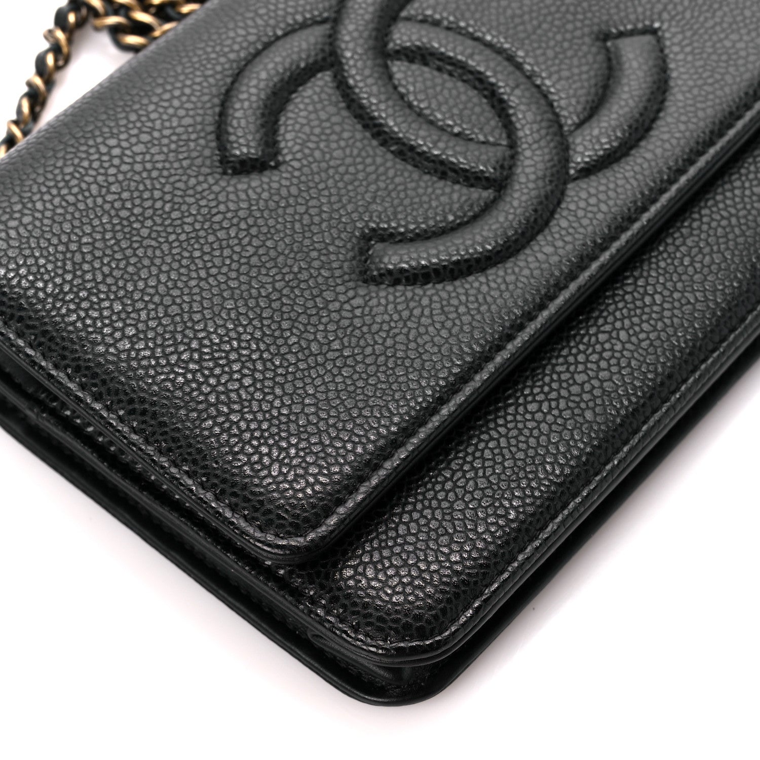 Chanel Caviar Timeless CC Wallet on Chain WOC Black 10 of 12