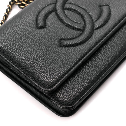 Chanel Caviar Timeless CC Wallet on Chain WOC Black 10 of 12