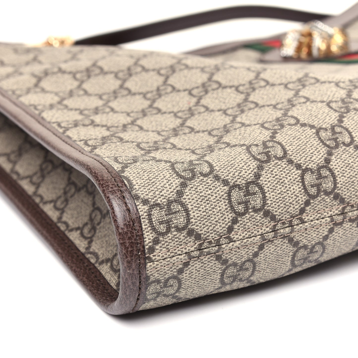 GG Supreme Monogram Large Rajah Chain Tote Beige New Acero