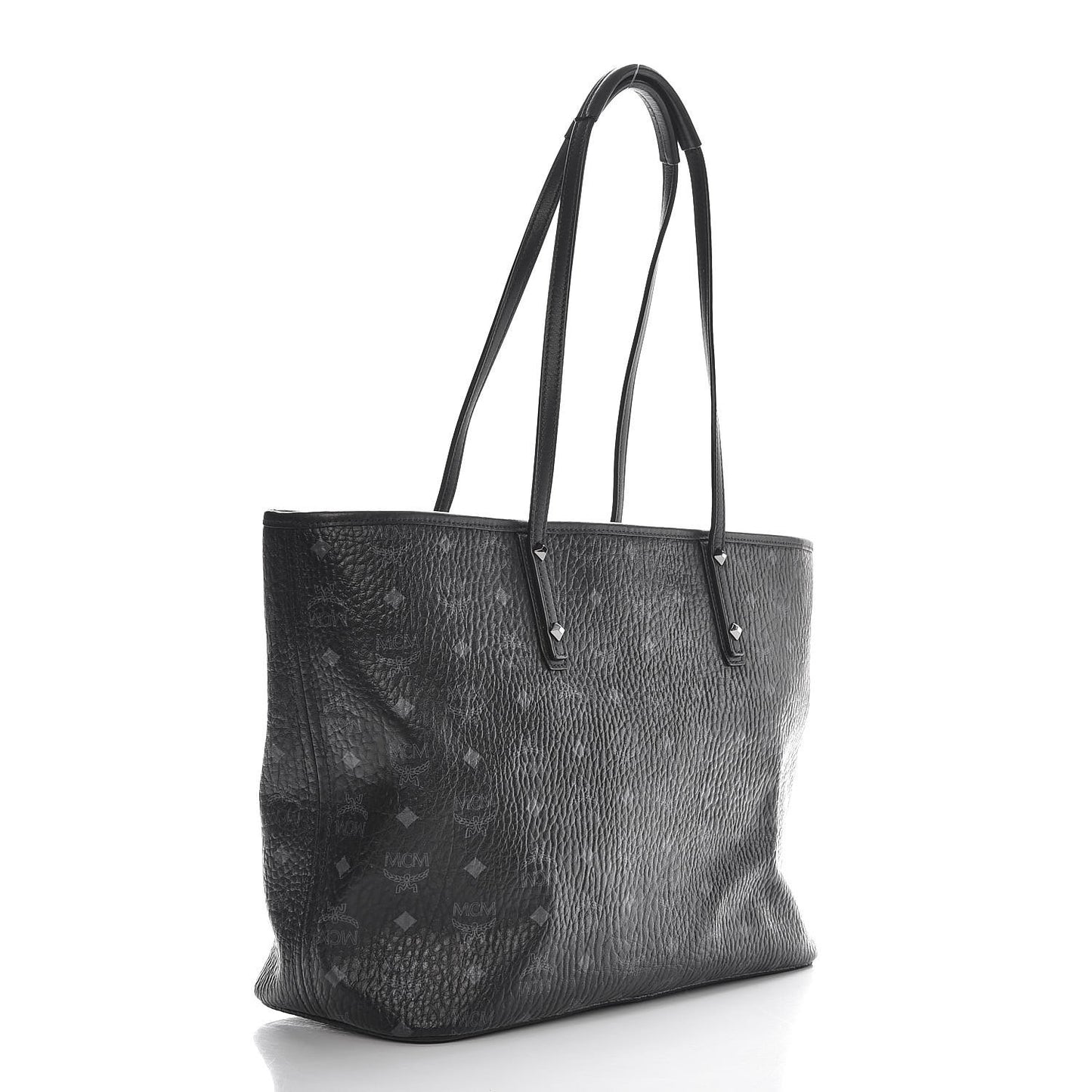 Visetos Medium Anya Zip Top Shopper Tote Black