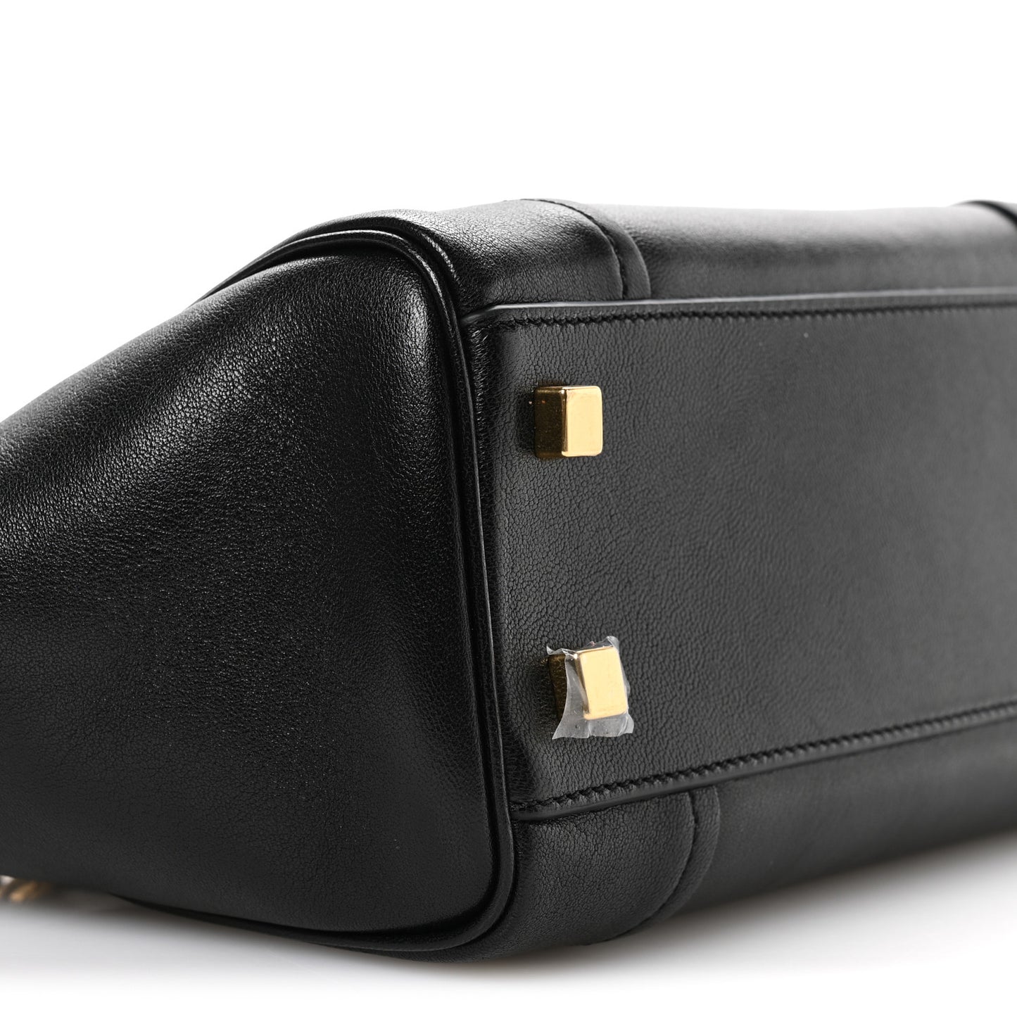 Supple Shiny Lambskin Little New Luggage Black