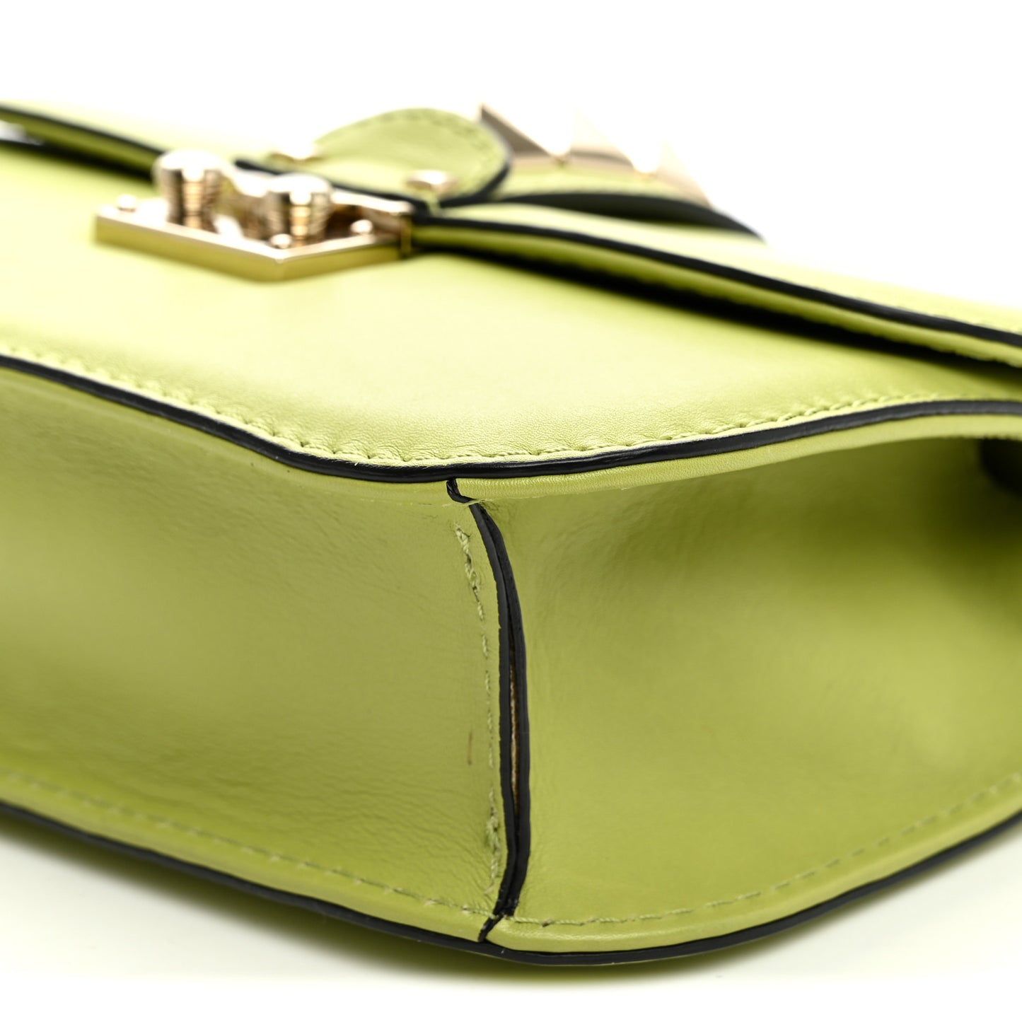 Vitello Small Glam Lock Rockstud Flap Apple